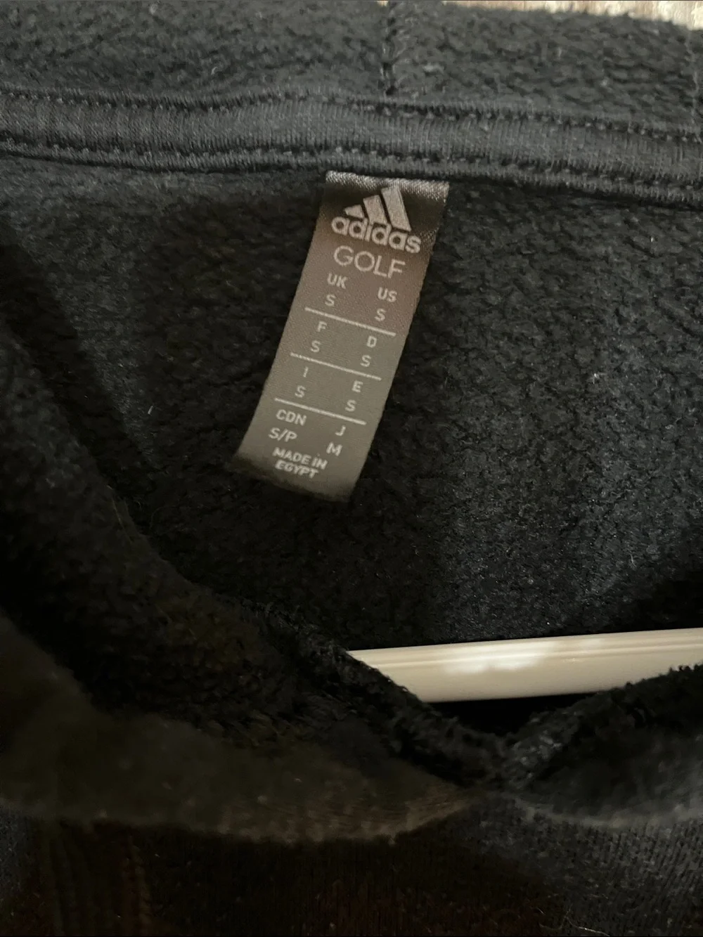 adidas Black Hoodie with Large White Trefoil Logo